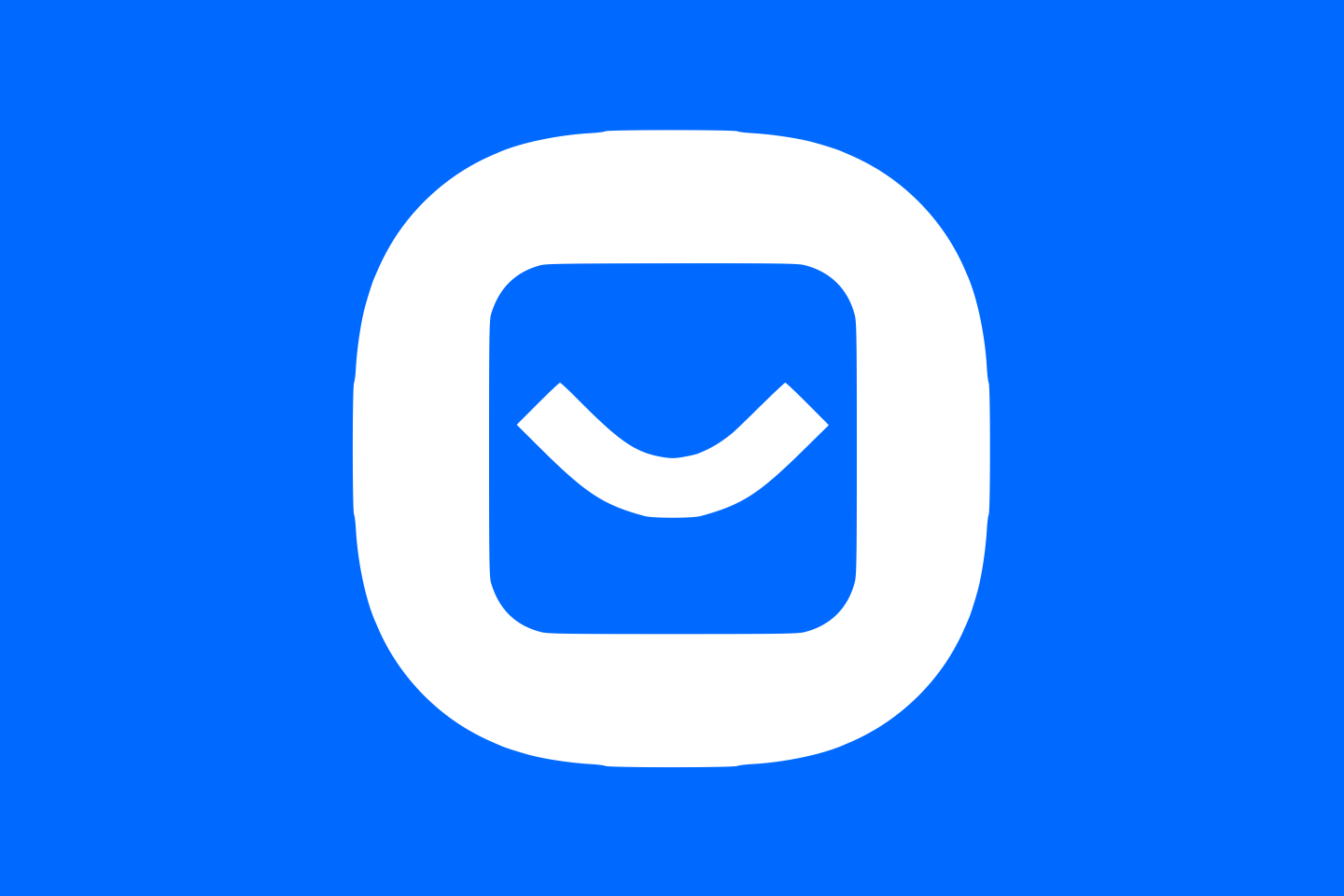 Buttondown logo in a blue background